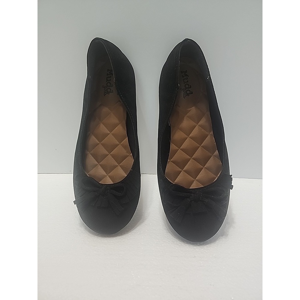 Mudd Black Ballet Flats Slip-on W/bow Size 4